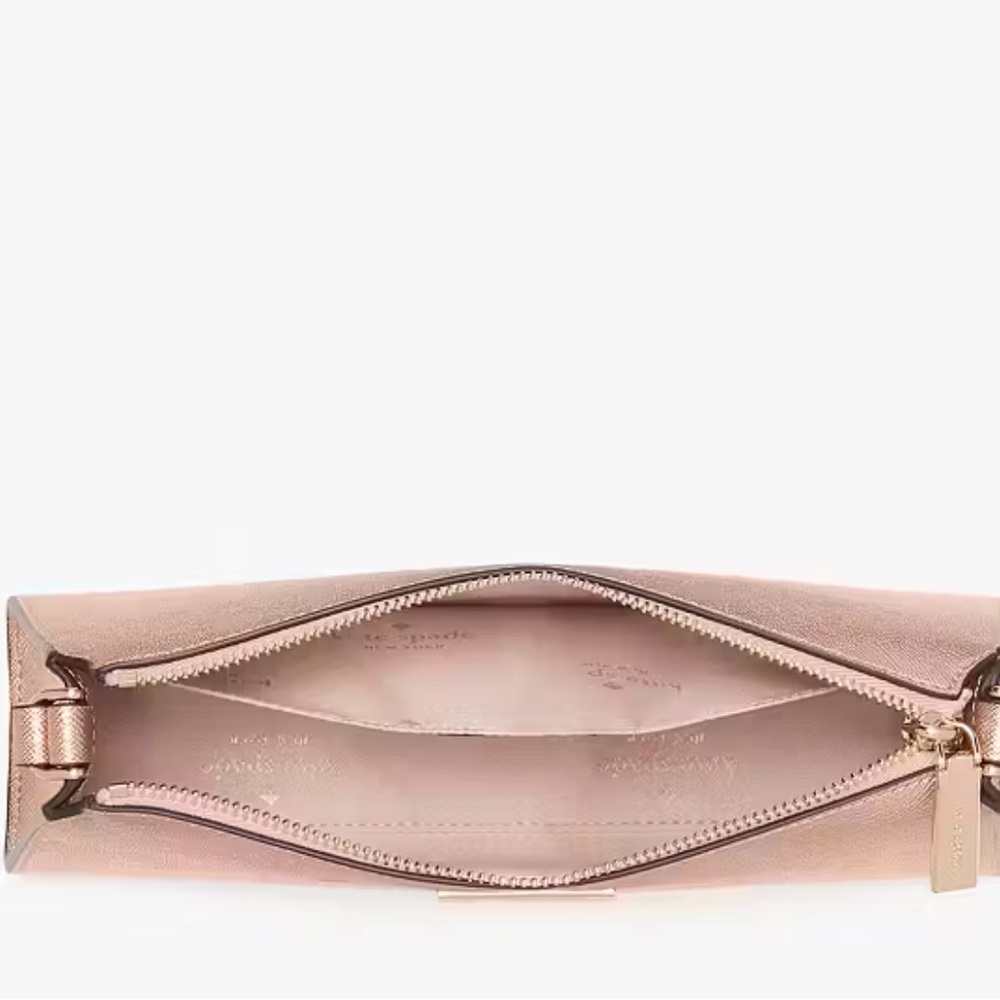 HP 12/29 NWT Kate Spade Kenzie Limited Edition Metallic Mini Crossbody Rose Gold - Picture 5 of 9